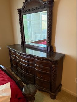 Dresser with mirror