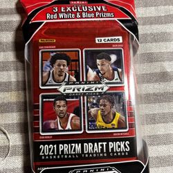 2021 Panini Prizm NBA Draft Picks Cello Basketball Trading Card Pack + Bonus NEW