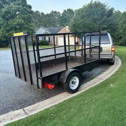 HEAVY DUTY 5X8 HIGH SIDES UTILITY TRAILER.