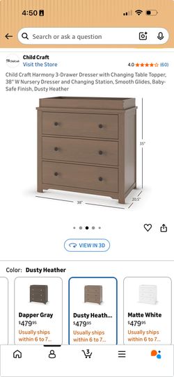 Dresser Without Changing Top.