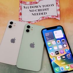 Apple IPhone 12 64GB T-mobile - $1 Down Today, No Credit Required