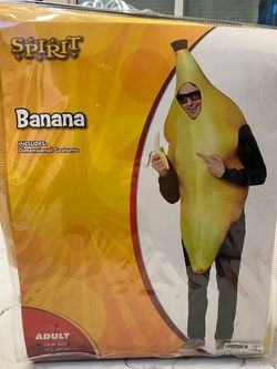 Banana Halloween Costume Adult One Size (Never Worn)