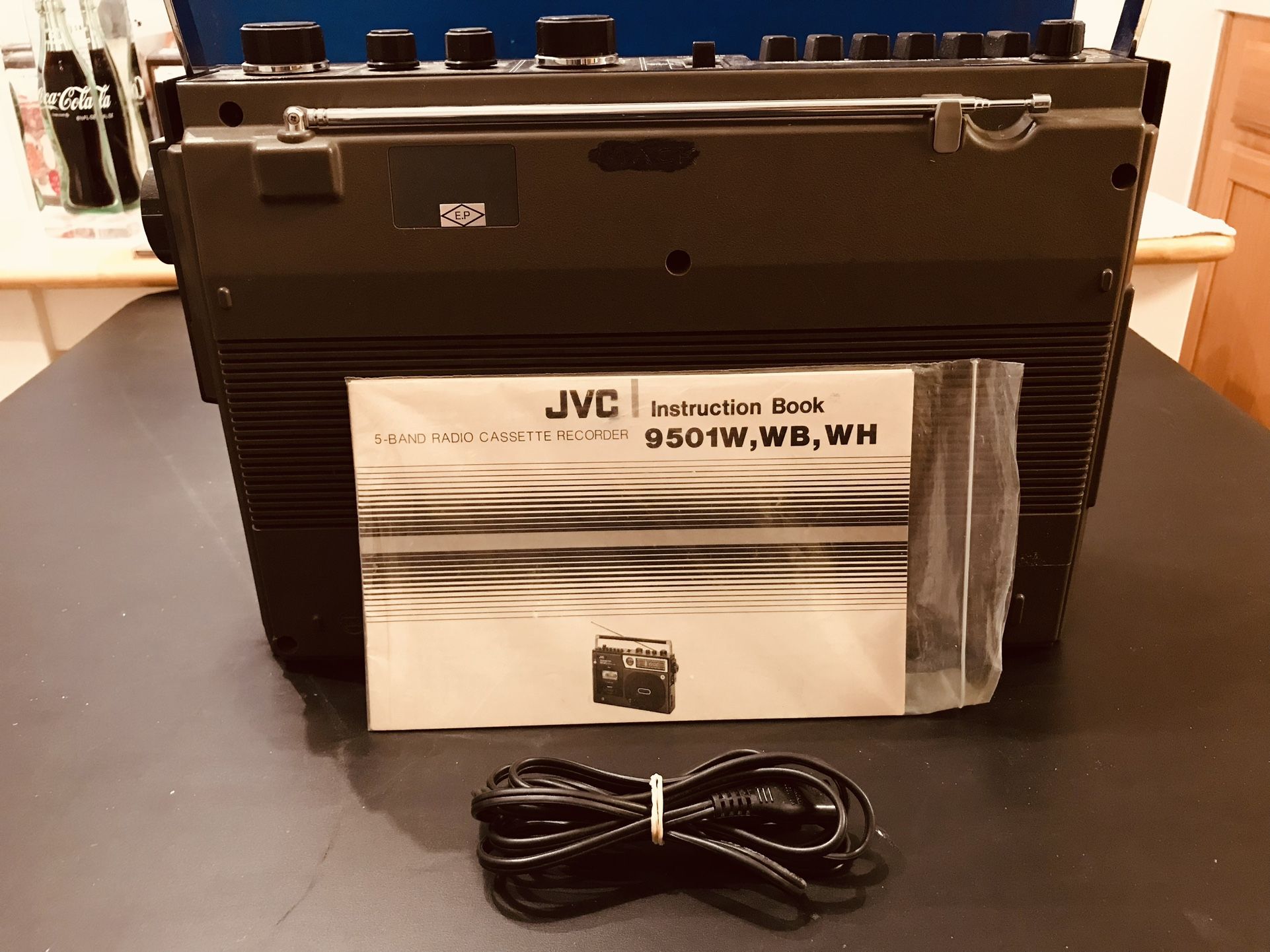 JVC Radio Cassette Recorder, Model 9501W, Black