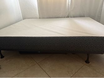 FREE QUEEN BOX SPRING AND METAL FRAME