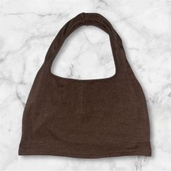 Brown Halter Crop Top 