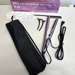 Hair straightener and curler 2 in 1