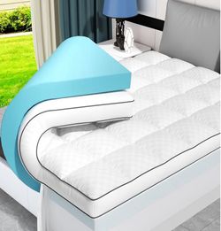 (Full Size) Dual Layer 4 Inch Memory Foam Mattress Topper 