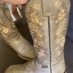 Mexican Leather floral  original Reyme Boots size 7 1/2