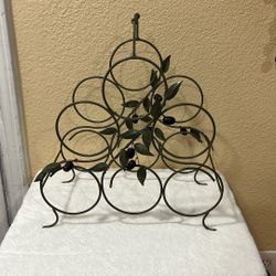 Vintage Wine Rack Iron Metal 