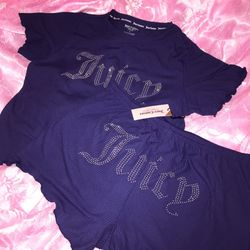 JUICY COUTURE Navy Blue 2pc Loungewear Set