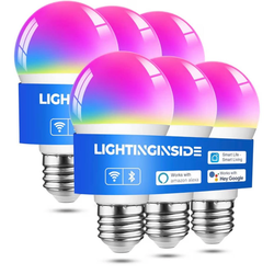 Lightinginside Smart Light Bulbs 6 Pack, Smart Bulb Works with Alexa/Google Home/Smart Life