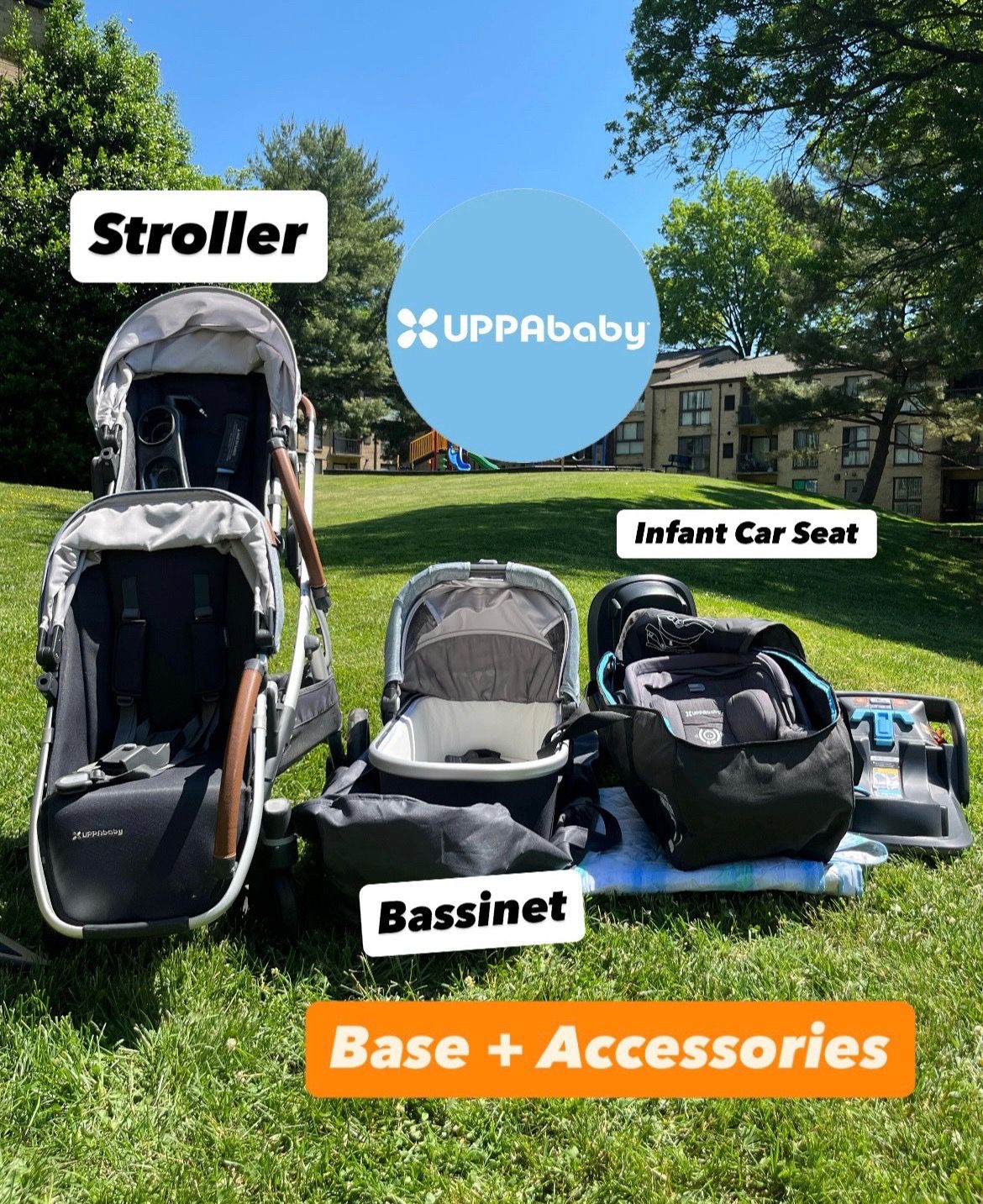 UPPAbaby VISTA Full Set – Stroller + Bassinet + Car Seat