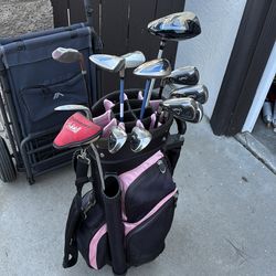 Women’s left hand callaway fusion wide sole golf club set with bag