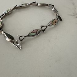 925 Engraved Sterling Silver Bracelet 