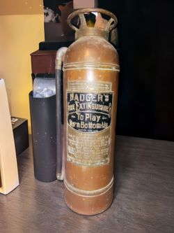 Old copper fire extinguisher