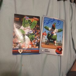 Phillies Phanatic Signed Pictures Cash And Cashapp 