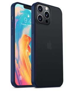 iPhone 13 Pro Max Case Military Shockproof Protective Slim Matte Silky Blue