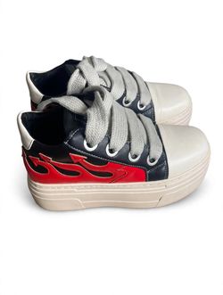 Platform Sneakers with Flame Detail