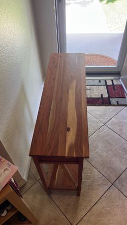 Acacia wood entrance table