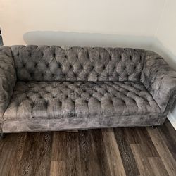 ARHAUS furniture Berwick Sofa Asphalt Grey Leather 88x32x38