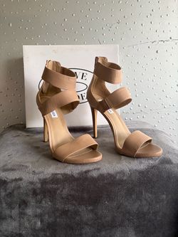 Steve Madden Nude Strappy Stiletto Heels