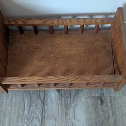 Wooden Doll Cradle 