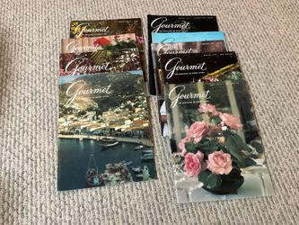 Gourmet Magazine, 9 vintage issues