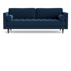 Article Sven Cascadia Blue Tufted Velvet Sofa 