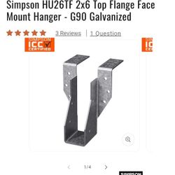Simpson HU26TF 2x6 Top Flange Face Mount Hanger - G90 Galvanized