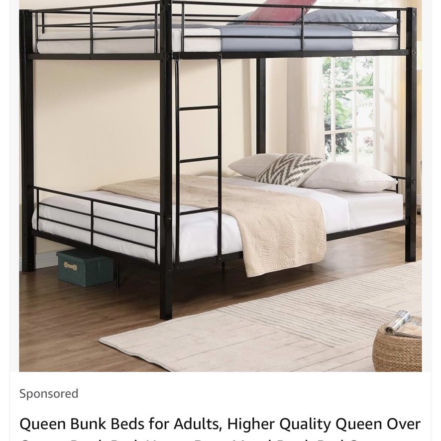 Queen Bunk Bed With Mattresses