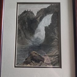 Thomas Moran, Original Steel Engraving. "Upper Yellowstone Falls