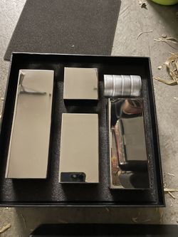 Mirrored Steel /Chrome Candle Holders