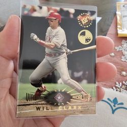 Will Clark Texas Rangers '95 Topps Stadium Club Members Only Virtual Reality Parallel '95 Topps Stadium Club Members Only Baseball Cards 