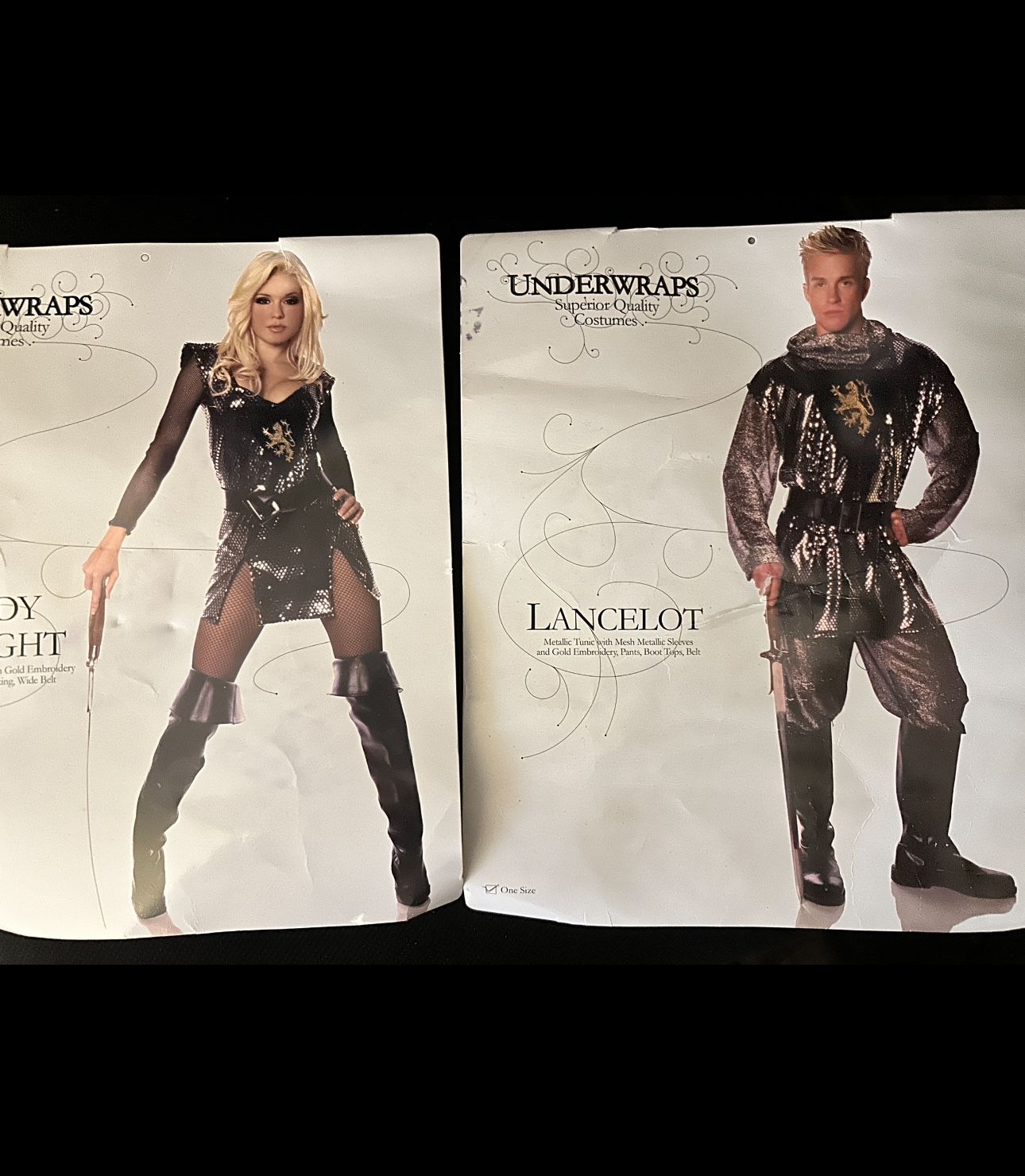 Knight Couple Costume Women’s Medium Men One Size