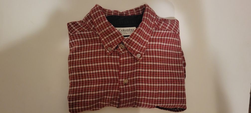 Men's Columbia Sportwear Long Sleeve Plaid Button front Shirt Size XL