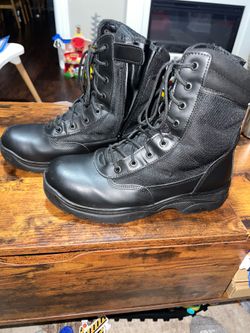Tactical Work Boot With Side Zipper