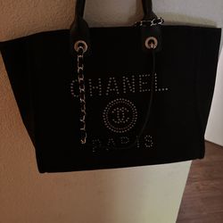 Black Chanel  Tote Bag