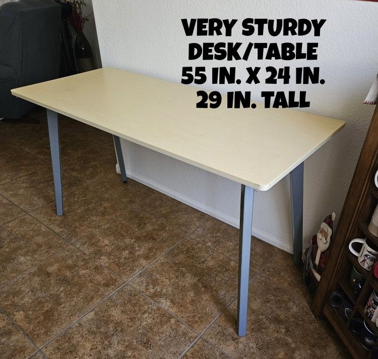 DESK/BUFFET TABLE, 55"×24"×29" TALL