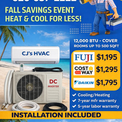 Heating and Cooling Mini Split System With Installation