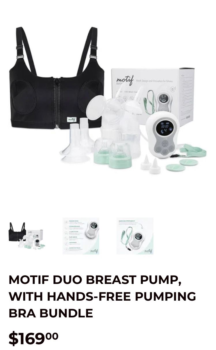 Motif Duo Breast Pump, With Hands-Free Pumping Bra Bundle – Save