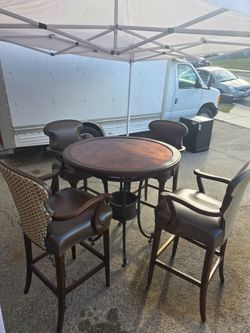 Pub Height Bar Table with 4 Chairs