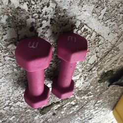 Pair Of 3 Lb Dumbbells 