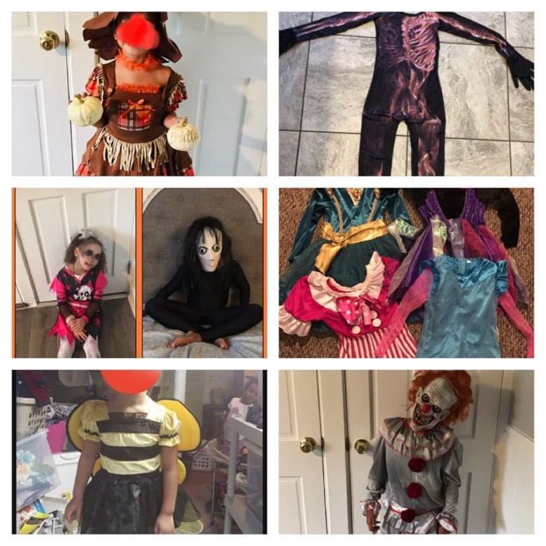Halloween costumes (see Price & Size Below)