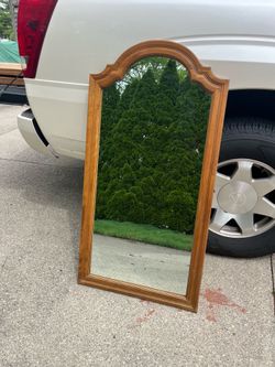 Oak hall way mirror