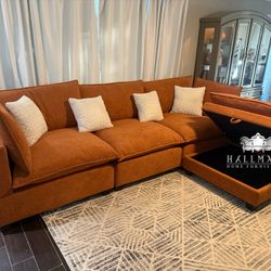 NEW Performance Fabric Cloud Sectional Couches