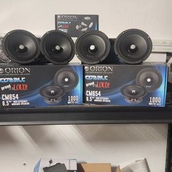 New!! Orion (4) 6 1/2 Mid Range Speakers & (2) Bullet Tweeters. All For Only $150!!!