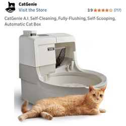 Cat genie A.I. Self-Cleaning, Fully Flushing, Self Scooping Automatic Cat Box