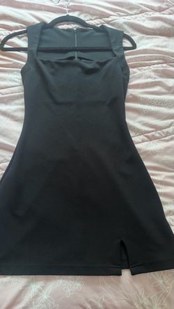 Black Sleeveless Mini Dress with Cutout