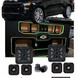 CHEVY SILVERADO SINGLE CAB 2019–up FULL BASS VOICE PACKAGE KICKER AUDIO INSTALLED
