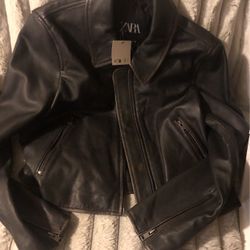 Black Leather Zara Jacket 